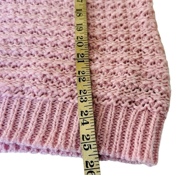 RALPH LAUREN ALPACA WOOL BLEND OPEN KNIT SOFT PINK SWEATER SIZE MEDIUM - Picture 12 of 15